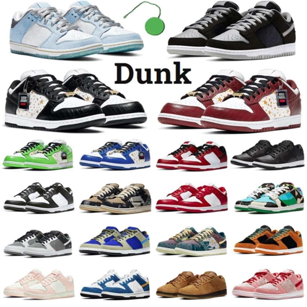 

2021 dunk low shadow men women running shoes Sean Cliver Chunky Dunky Laser Orange Community Garden mens trainers sports sneakers CZQ151211, Wheat mocha