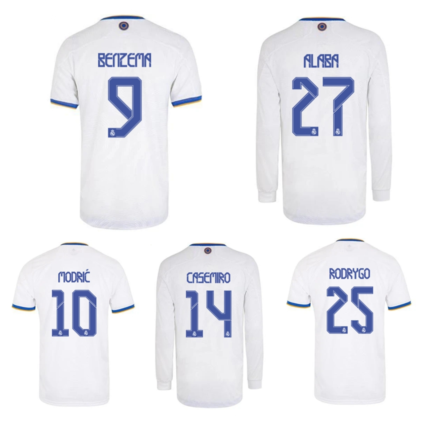 

2021 2022 Real Madrid soccer jersey KROOS MODRIC BENZEMA ALABA HAZARD ASENSIO CASEMIRO SERGIO RAMOS home away player version Football shirt, Home cl jersey