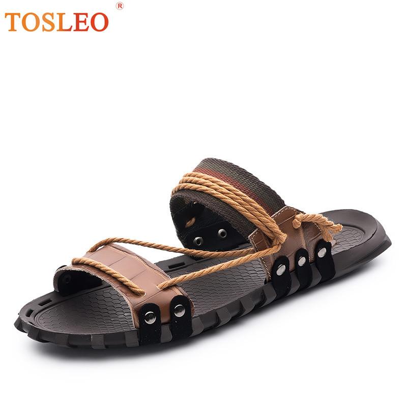 

Slippers 38-47 Men 2021 Summer Shoes Plus Size Male, Black