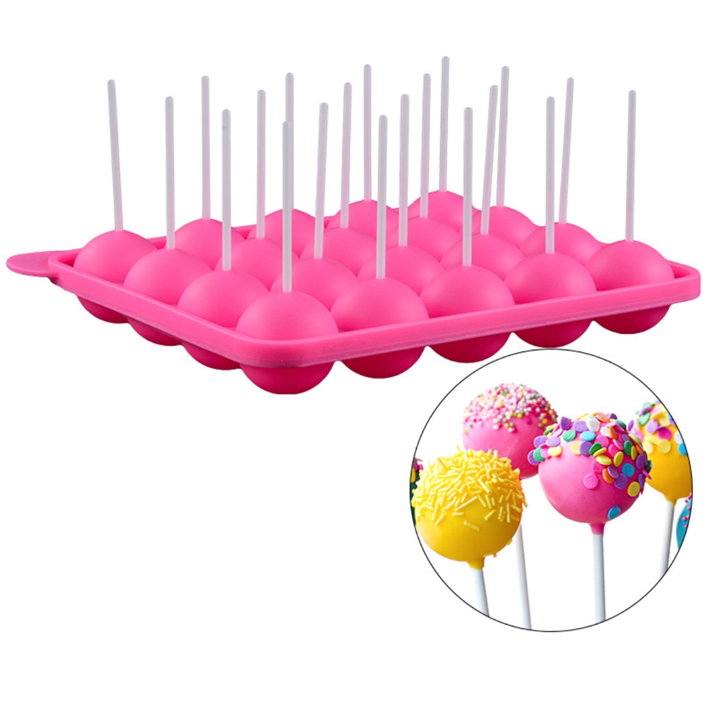 

1PC 12/20 Holes Chocolate Ball Cupcake Cookie Candy Maker DIY Baking Tool Silicone Pop Lollipop Mold Stick Tray Cake Mould