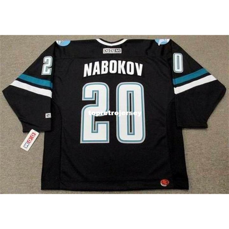 

Wholesale Mens EVGENI NABOKOV San Jose Sharks 2002 CCM Alternate Cheap Retro Hockey Jersey, Black