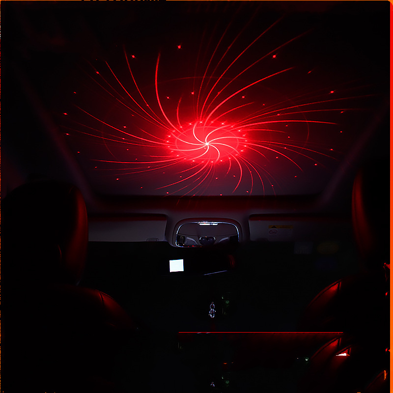 

USB Car Laser Star Light Decoration Lamp Starry Sky Interior Modification Cars Roof Lights Projection Sound Control Atmosphere Lamps