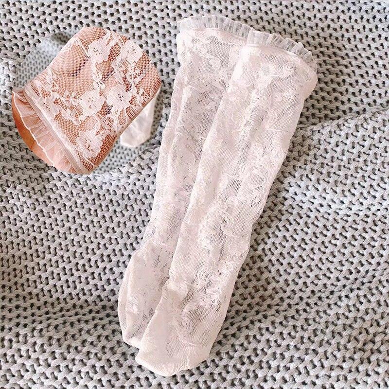 

Socks Summer Mesh Ultra-thin Baby Girls Knee High Long Lace Kids Breathable Infant Children Solid White Princess Sock For 1-4Y, Lace mesh
