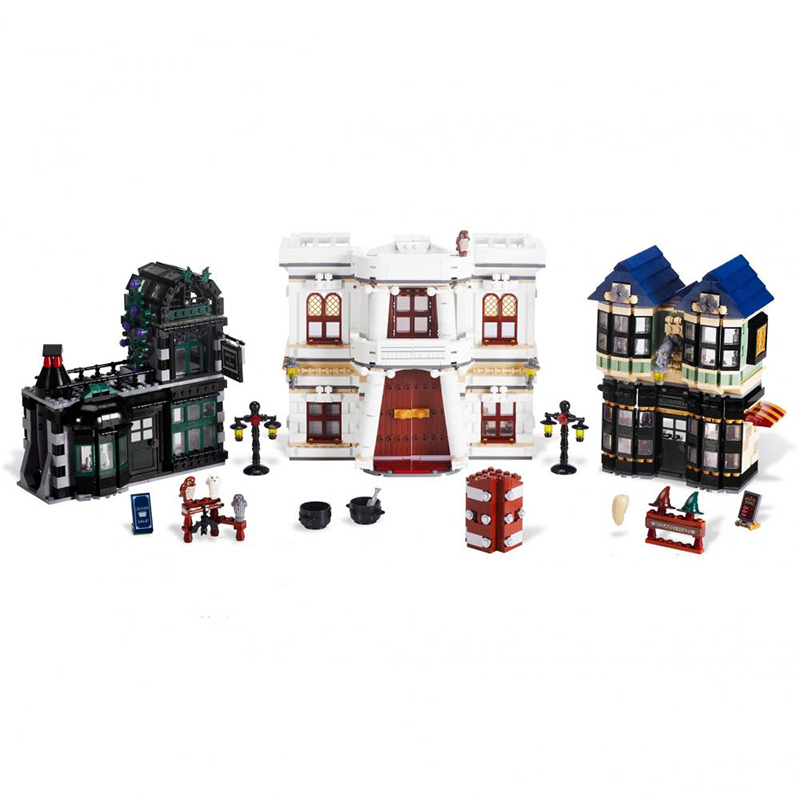 

LEPIN 16012 Movie Creator Medieval Diagon Alley Building Blocks 2025Pcs Bricks 10217 Education Toys Model Kit