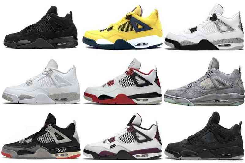 

Authentic 4 SE University Blue Athletic Shoes Guava Ice Fire Red Off Noir KAWS 4S White Bred Sail Cactus Jack Taupe Haze Union