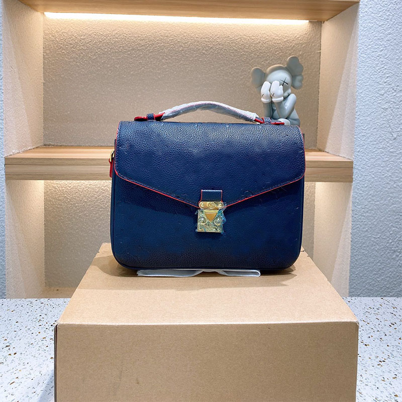 

Fashion Women Luxurys Desigers Embossed Bags Pochette Metis Shoulder Crossbody Handbags Multicolor Genuine Leather Messenger Bag Purse, Colour 1