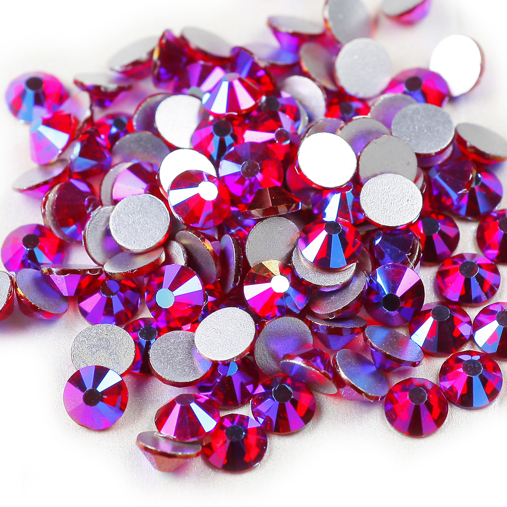 

yantuo wholesale Multi colors Bling red Siam AB Non Hot Fix Glass Rhinestone For make up