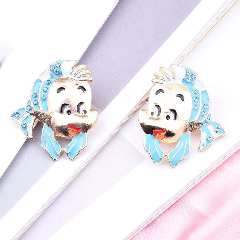 

Stud Small Fish Blue Romantic Earrings For Women Bohemian Charm Jewelry Girls Party Gifts Fashion Statement Accessories Wholesale, Golden;silver