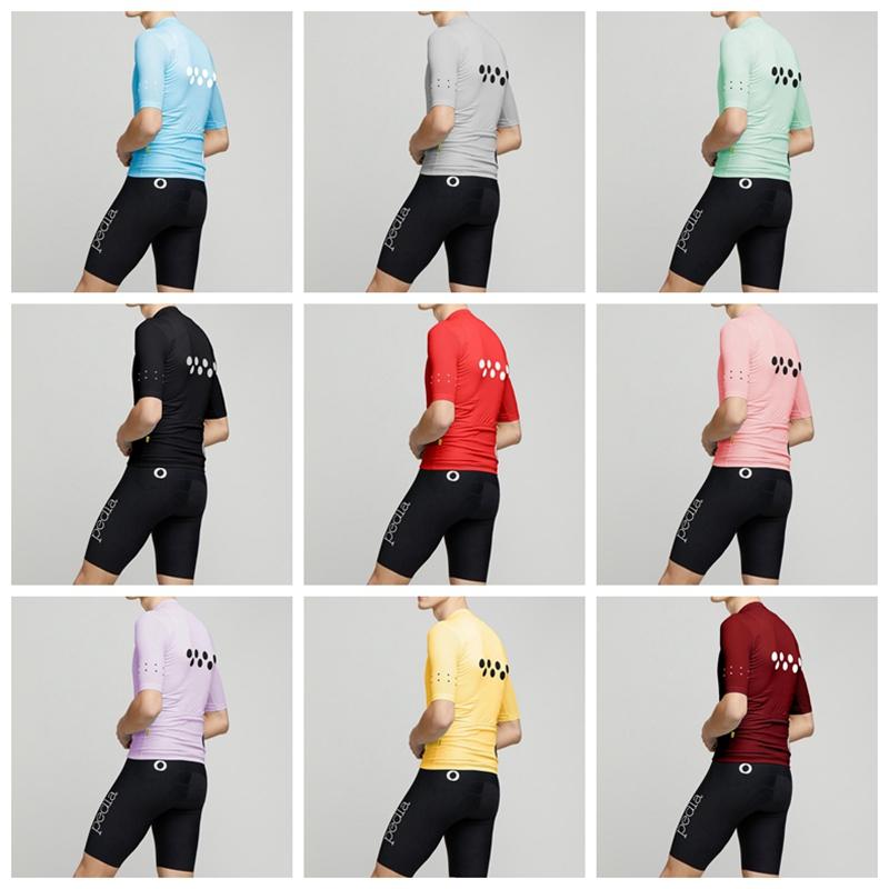 

Racing Sets The Pedla Go Pro Cycling Set SHort Sleeve Jersey And Black Bib Shorts Colorful Bicycle Riding Suit Rainbow Color Wear