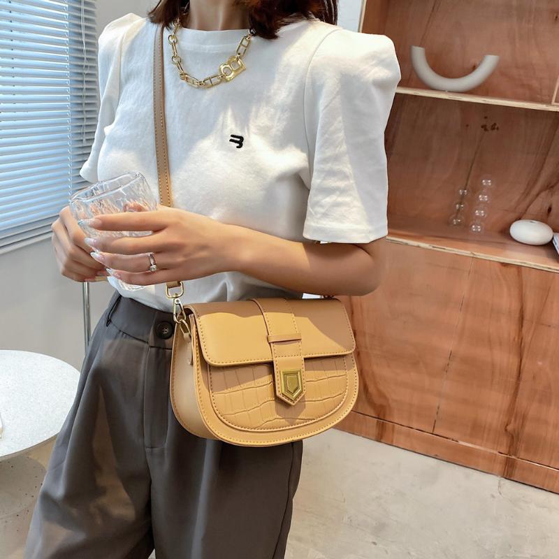 

Crossbody Bag For Women Fashion Shoulder Yellow Trend Lady Artificial Leather Small All-match Shopping Daily Travel Bags, Black
