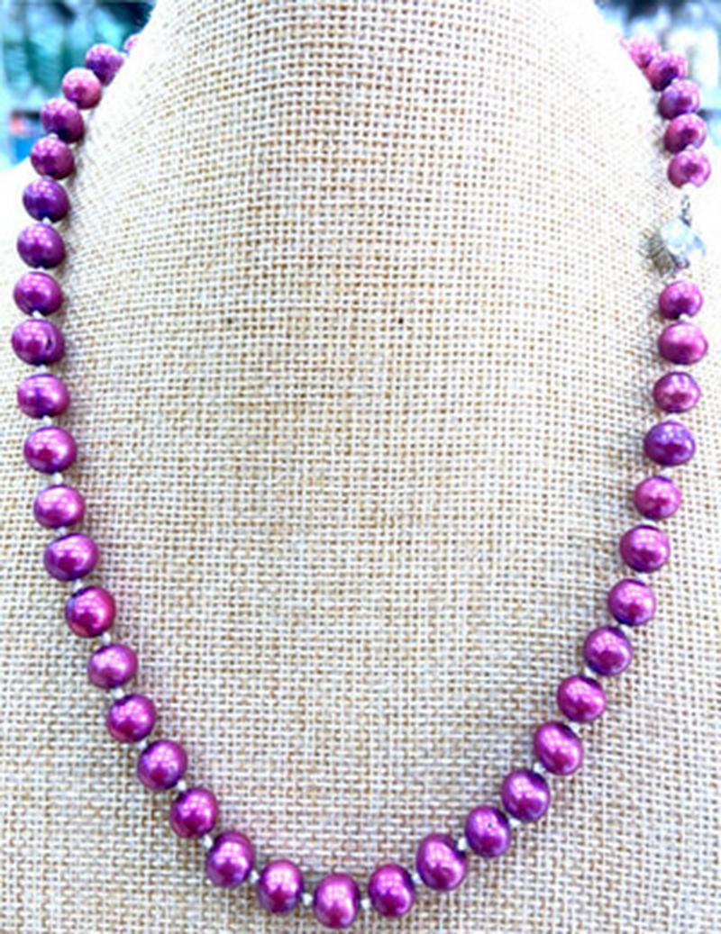 

Chains Natural Rose Color 8-9mm South Sea Cultured Pearl Necklace 18-35"
