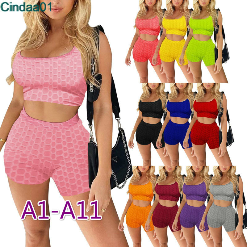 

Women Tracksuits Two Pieces Set Designer Slim Sexy Short Set Outfits Yoga Vest Shorts Solid Color Sweatsuit Plus Size Outfits 4 Styles, Purple