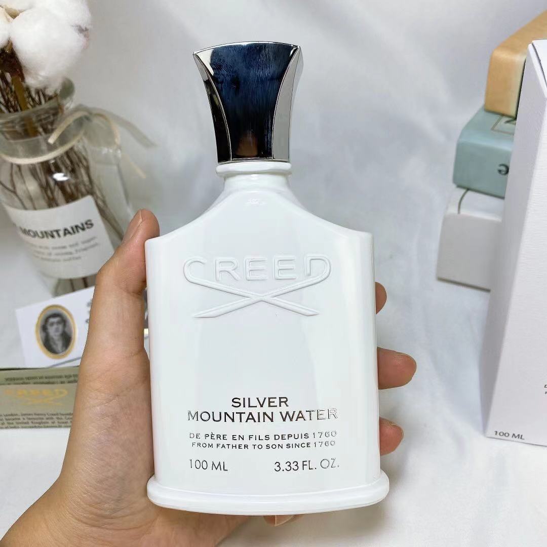 

Creed Silver Mountain Water 100ml Men Perfume Fragrance Eau De Parfum Creed Aventus Silver Water Cologne Long Lasting Smell White Bottle For Man