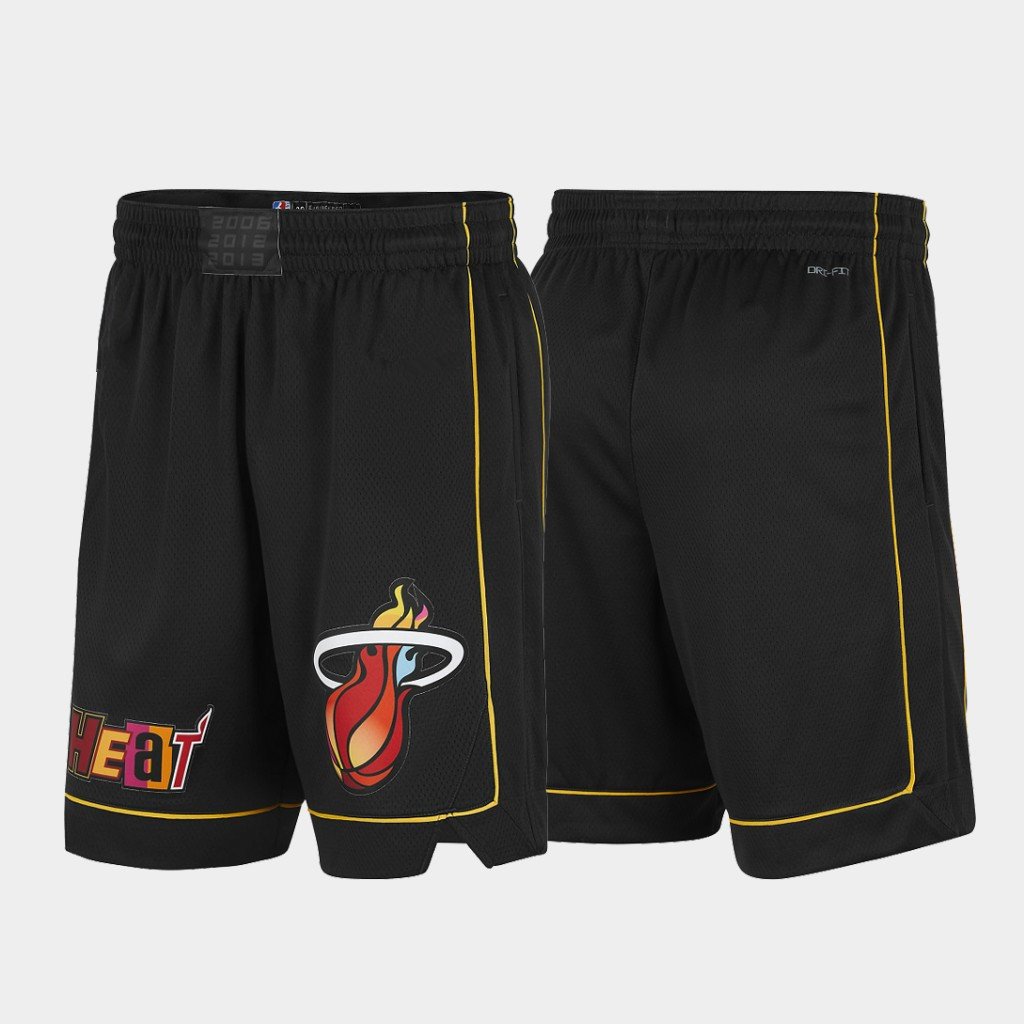 

Miami Heat'MEN 75th Anniversary City Black Edition basketball shorts