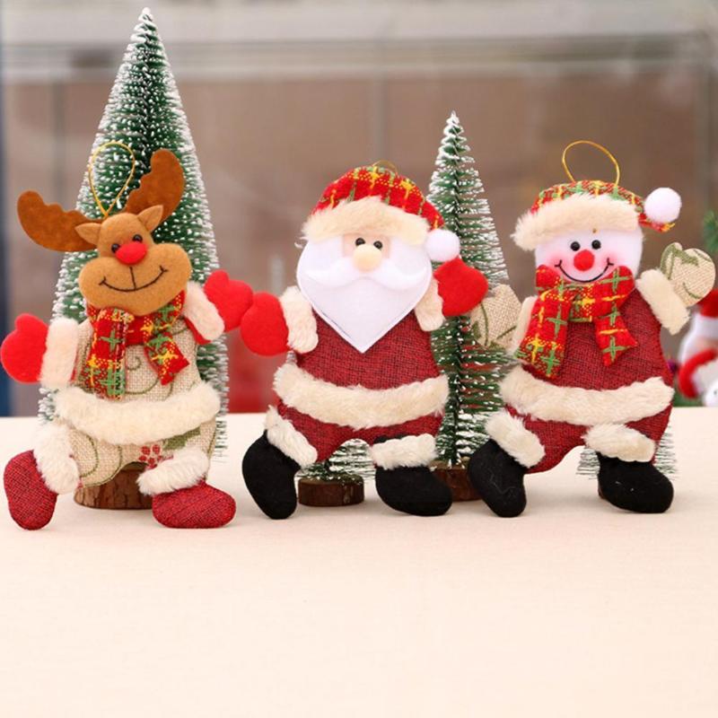 

Christmas Decorations Tree Ornaments Accessories Small Doll Dancing Hanging Old Pendant Cloth Snowman Decoration Man Home Bear Deer Gif A5D0