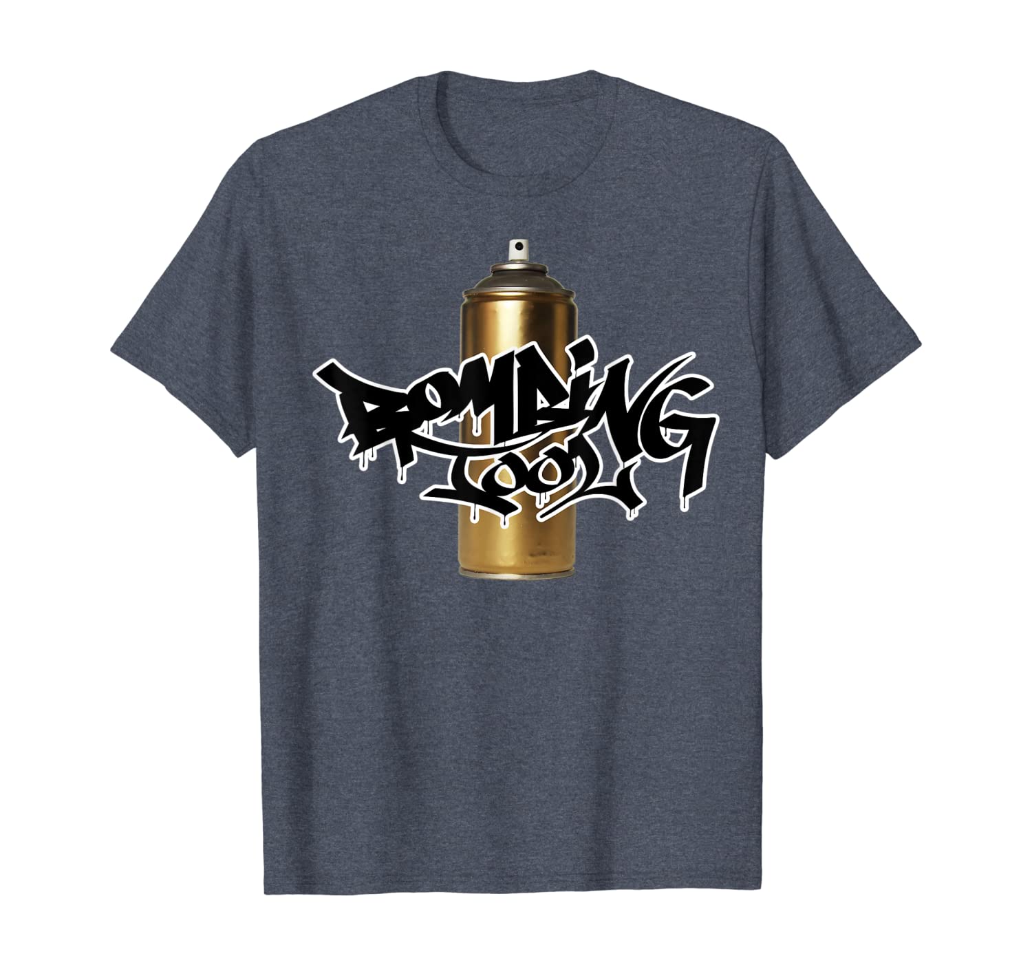 

golden spray can bombing tool handstyle tag graffiti shirt, White;black