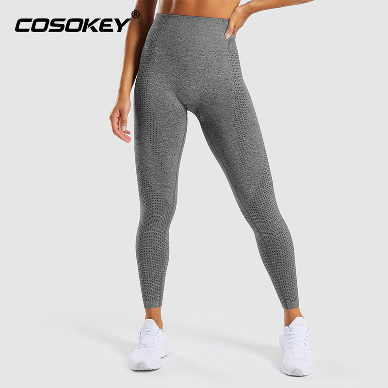 

Vital Seamless Leggings High Waist Woman Fitness Yoga Pants Push Up Sexy Running Gym Sport Leggings Slim Stretch Running Tights, Greyblue