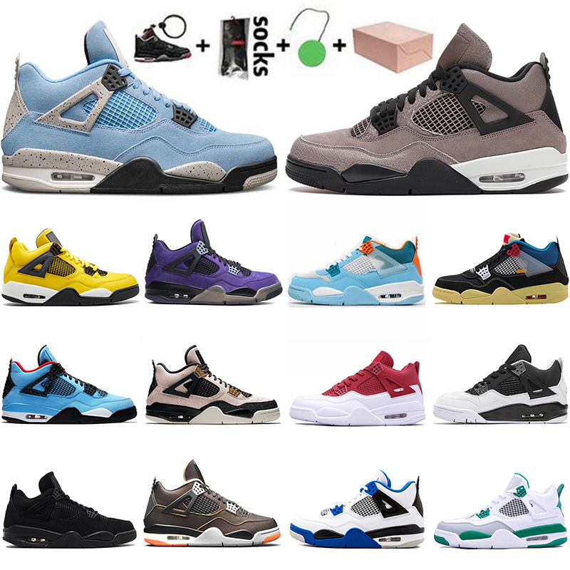 

2021 With Box White Jumpman 4 4s Off Womens Mens Basketball Shoes Retro Taupe Haze Sail Travis Fire Red Union Analyzes Sneakers Sports Trainers Size 13, C12 2020 fire red 40-47