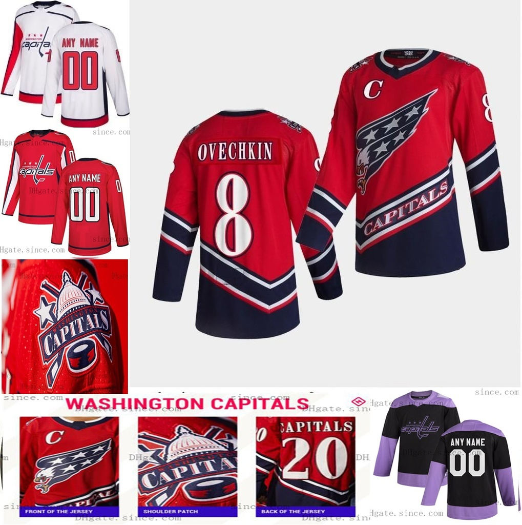 

Henrik Lundqvist Washington 2021 Reverse Retro Jersey Alex Ovechkin John Carlson T.J. Oshie Kuznetsov Jakub Vrana Wilson S- Factory Outlet, White men