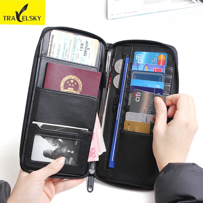 

Wallets 2021 Women PU Organizer Passport Holder Multi-functional Men Black Business Leather Wallet Purses, Red;black
