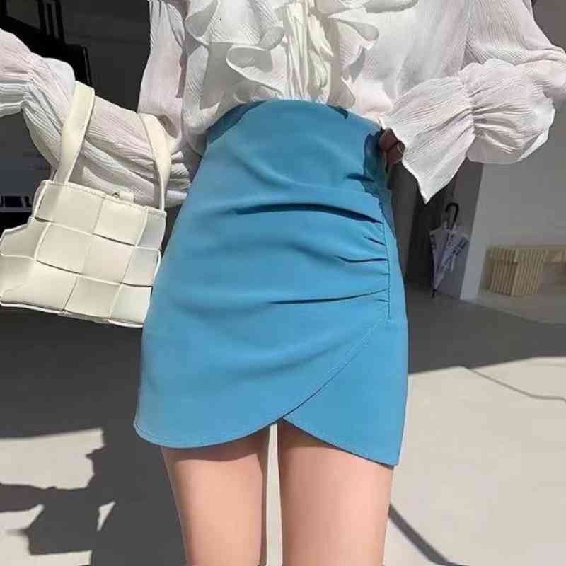 

women's shorts saia feminina casual e chique, saia de cintura alta, lisa, solta, irregular, com elÃ¡stico, vintage, linha a, primavera,, White;black