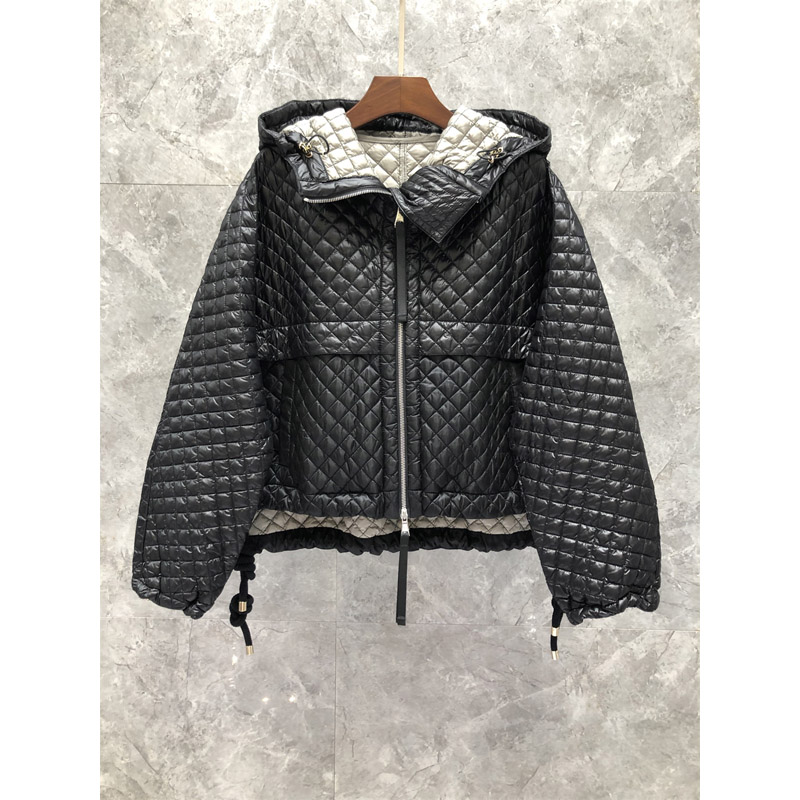 

Diamond Fashion Hooded down Jacket Womens Clothing European Goods Winter New Minority All-Match Coat 9DD, Black non-return
