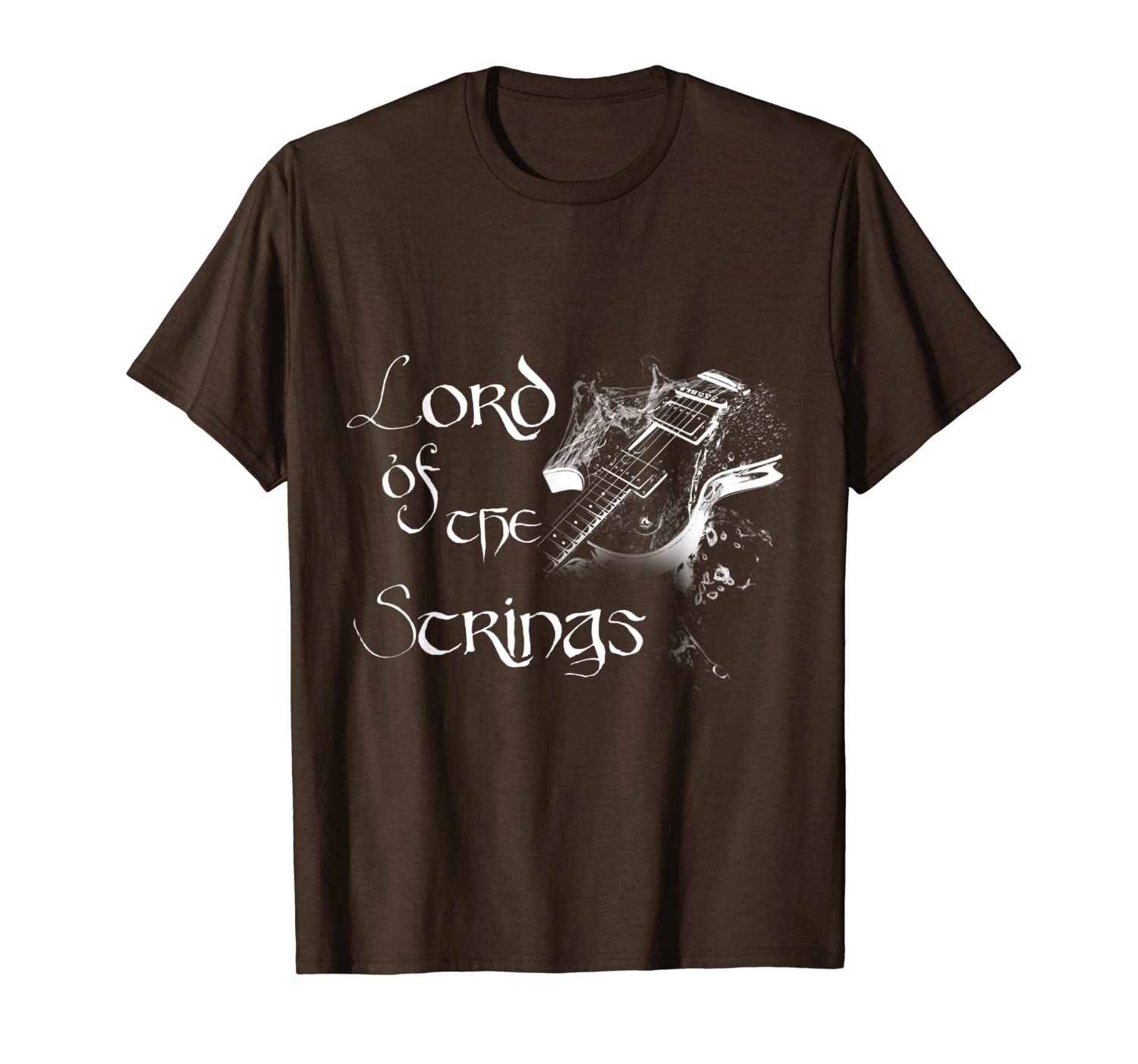 

lord of the strings funny cool guitar musician gift t-shirt, White;black