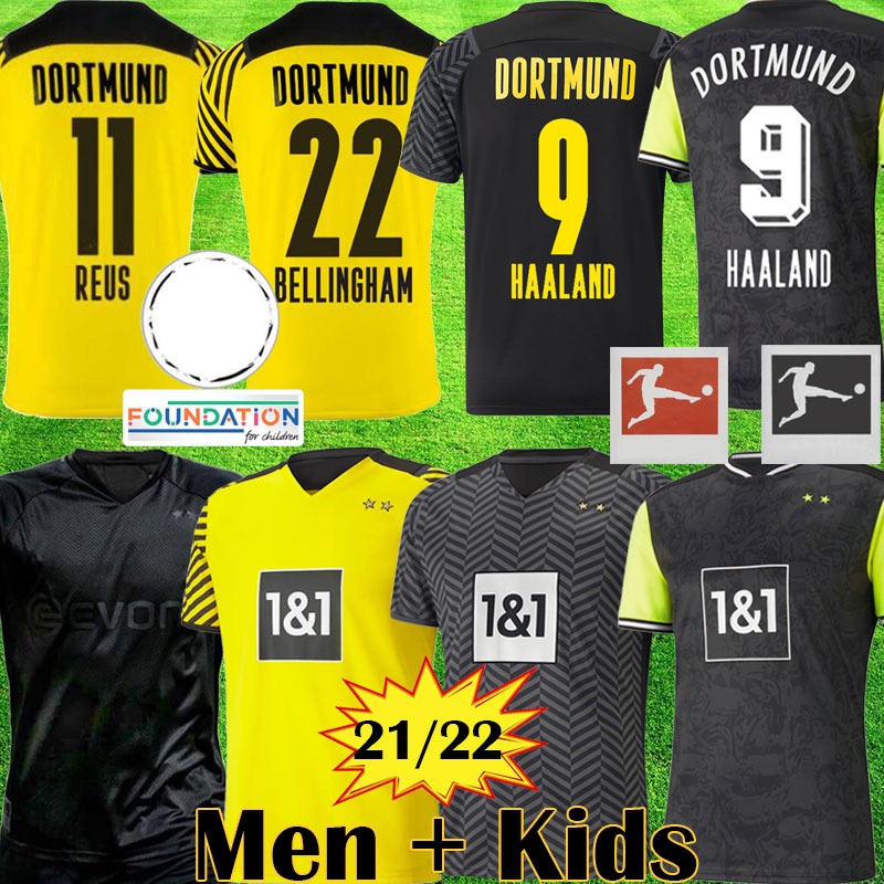 

1990 Limited Edition HAALAND REUS Borussia soccer jersey BELLINGHAM 4th dortmund Special football shirts 2021 2122 SANCHO BRANDT PISZCZEK kit men kids uniform, Kids 4th