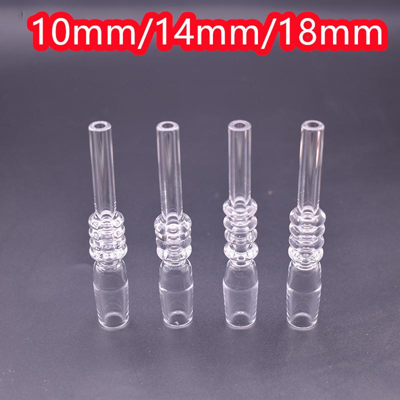 

BEST Quartz Nail Tip Mouthpiece With 10mm 14mm 18mm male female Joint For Dab Straw Glass Water Pipe factory outlet