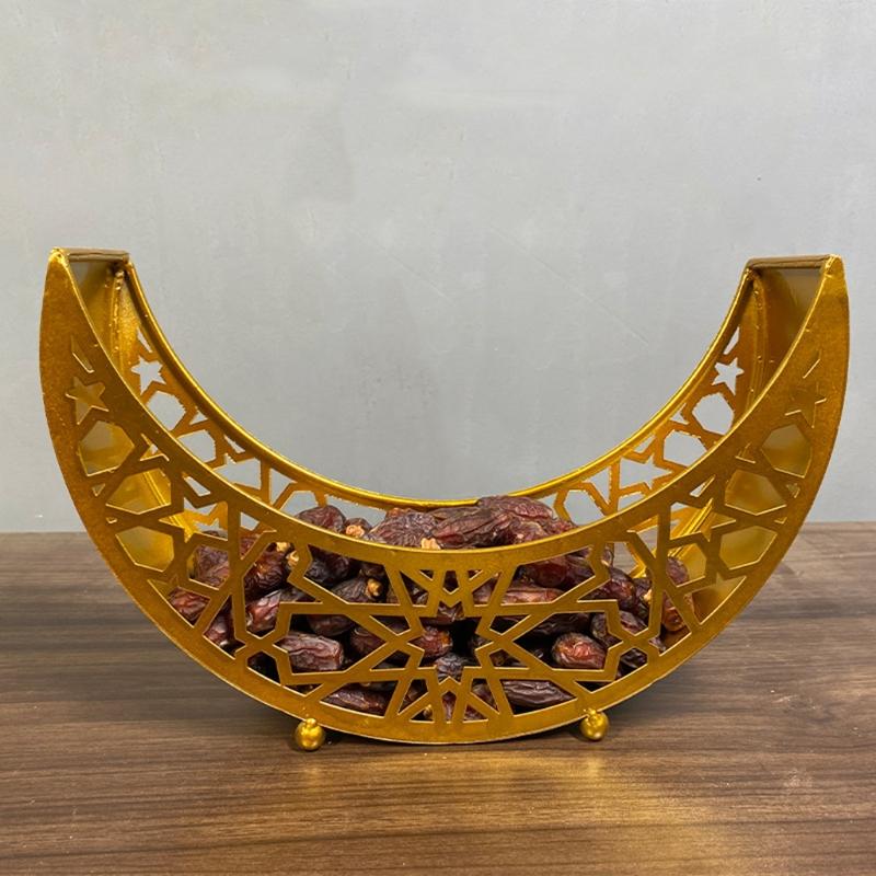 

Dishes & Plates Eid Mubarak Moon Serving Tray Tableware Dessert Storage Container Ramadan