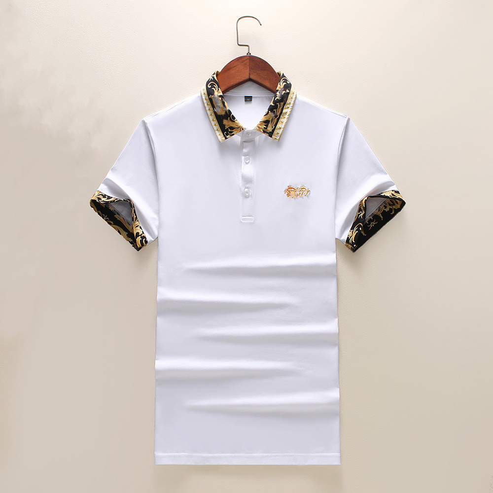 

2021Mens Designers Polo Shirts Casual Stylist Clothes Short Sleeve Fashion Men Summer T Shirt Size -3XL#ZO06, Black