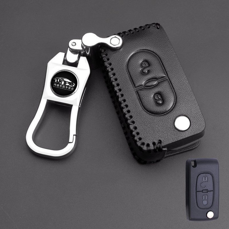 

For Peugeot 301 408 308/4008 5008 All-inclusive key cover car key remote protective shell, Sky blue