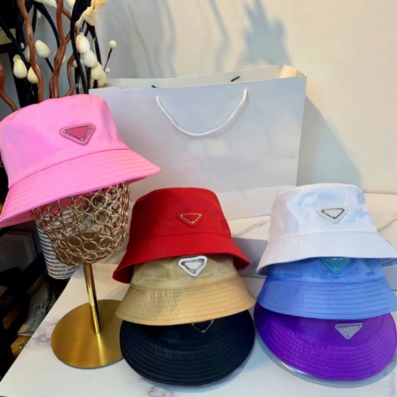 

Designers Bucket Hat Cap for Men Woman Baseball Caps Beanie Casquettes Sunhat buckets hats patchwork High Quality 7 Color, Pink