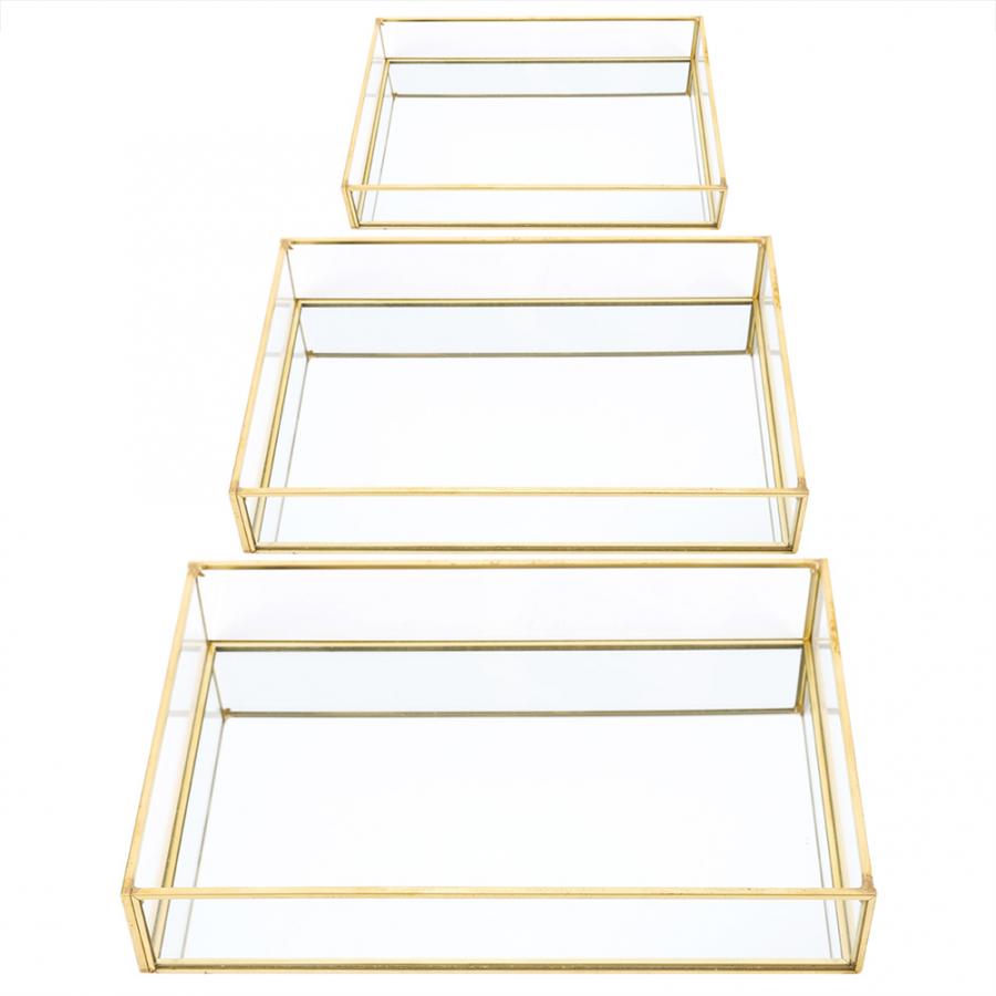 

Nordic Retro Storage Box Tray God Rectange Gass Makeup Organizer Tray Dessert Pate Jewery Dispay