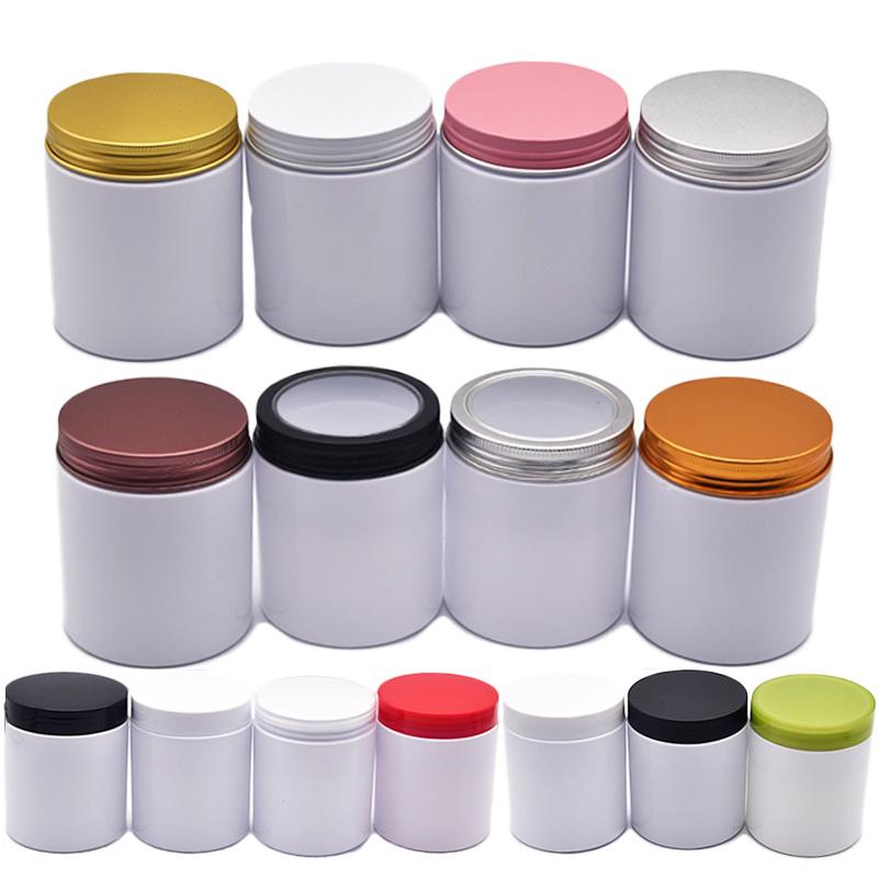 

Storage Bottles & Jars 250g X 24 White Empty Plastic Jar Screw Lid Skin Care Mask Container With Window Cap Cream Wax Tin Food Pot