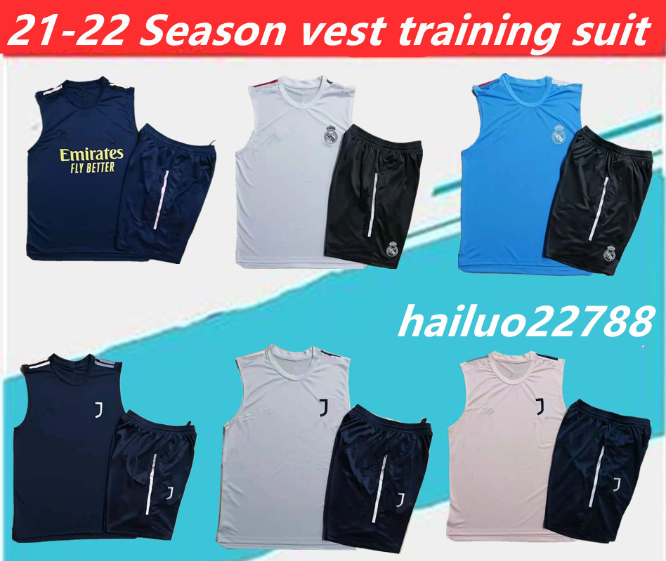 

2021/2022 spurs, Real Madrid,gunners vest soccer jerseys MBAPPE GRIEZMANN KANTE POGBAMen football shirts, Black