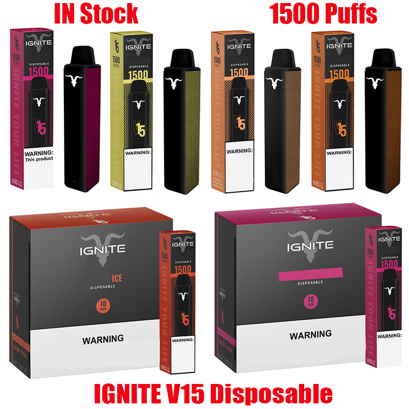 

IG N I-T EV15 Disposable Pod Device Kit E cigarettes 1500 Puffs 850mAh Battery 5.1ml Prefilled Cartridge Vape Stick Pen Vs Bang XXL