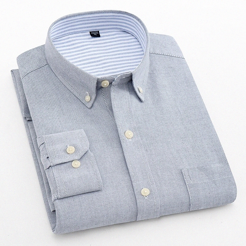 T-shirt massif de couleur de couleur solide PLUS Taille Tableau quotidien Travail à manches longues Tops Slim Tops Basic Gris Navy bleu bleu clai