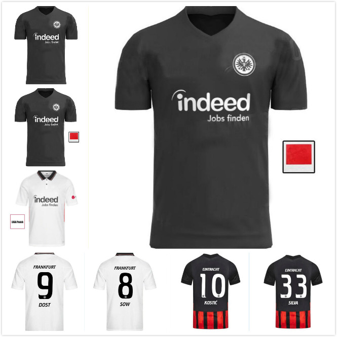 

20 21 22 Eintracht Frankfurt Soccer Jersey SILVA COSTA 2021 2022 Home DOST sow KOSTIC KAMADA MEN KIDS KIT Football shirt, Black;yellow