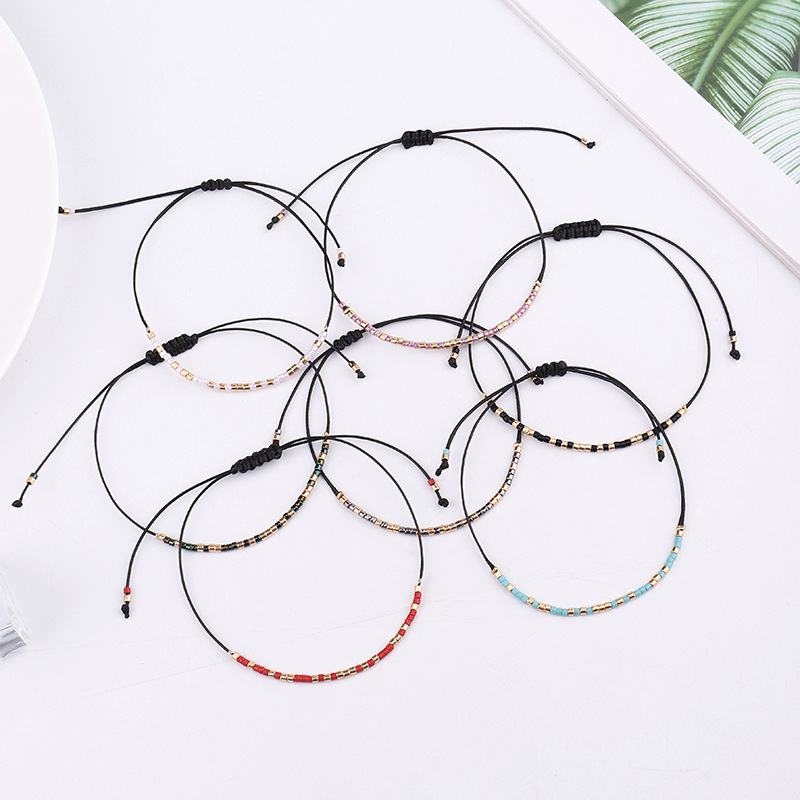 

New Trends Colorful Bohemian High Quality Seedbeads Strands Adjustable Bracelet for Wholesale
