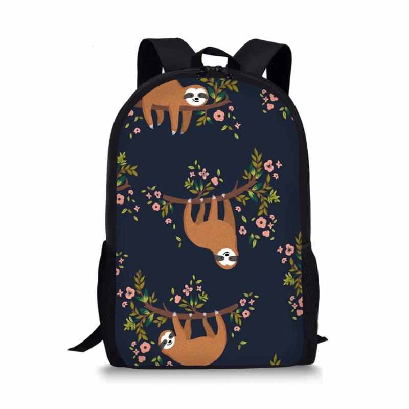 

16" Children School Bags For Girls Boys Cartoon Sloth Printing Schoolbag Kids Backpack Primary Backpacks Student Book Bag