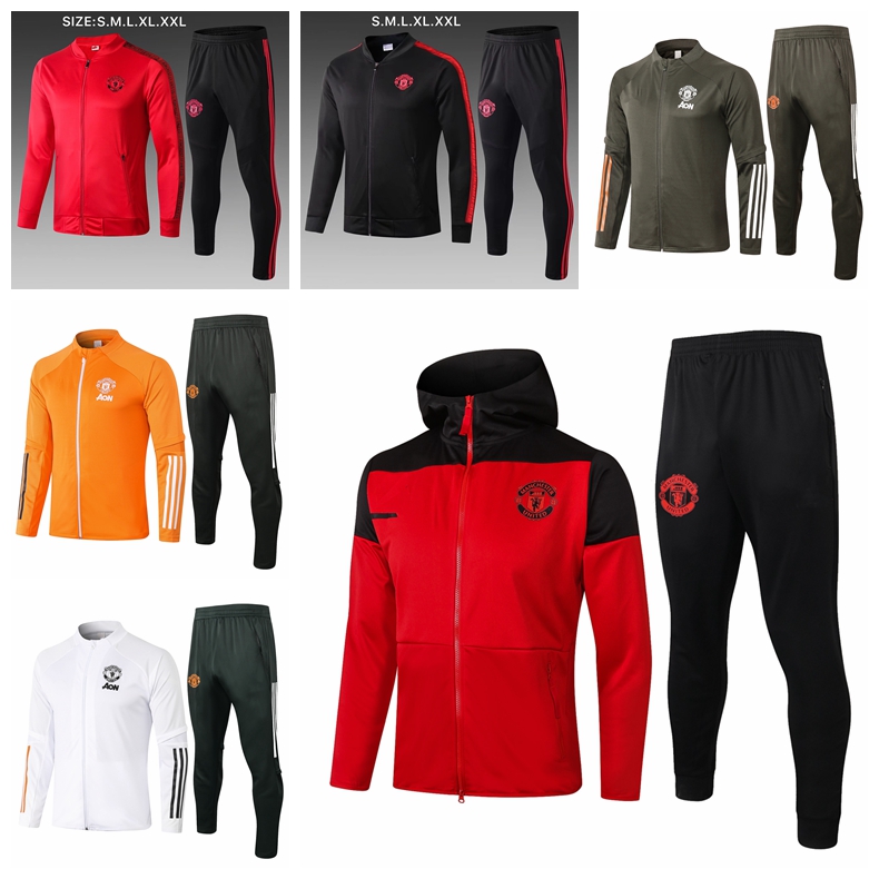 

21/22 SANCHO Manchester Full Zipper Jacket Survetement Training suit Soccer football UTD tracksuits UNITED Football Tracksuit BRUNO FERNANDES Suits E469