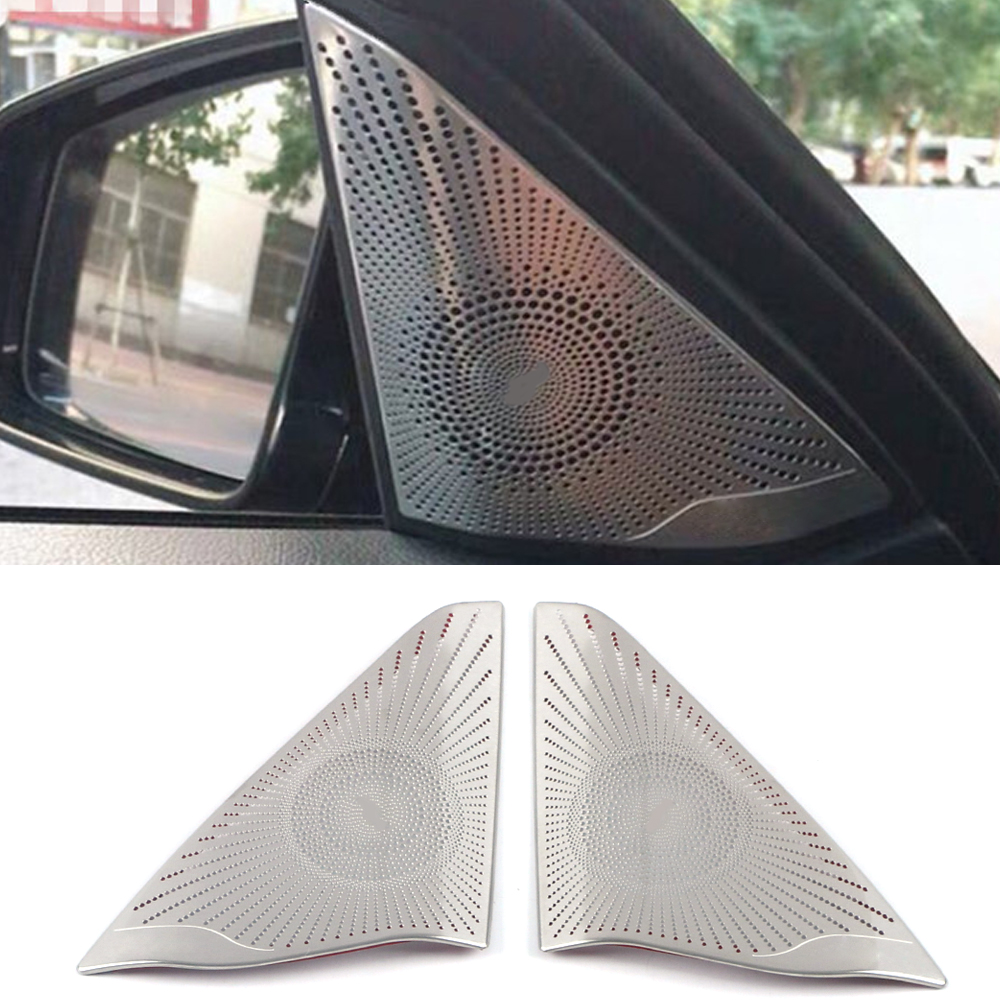 

For Mercedes-Benz E-Class W212 2009-2015 Car Front Door Pillar Audio Speaker Cover Loudspeaker Trim Frame Sticker Accessories