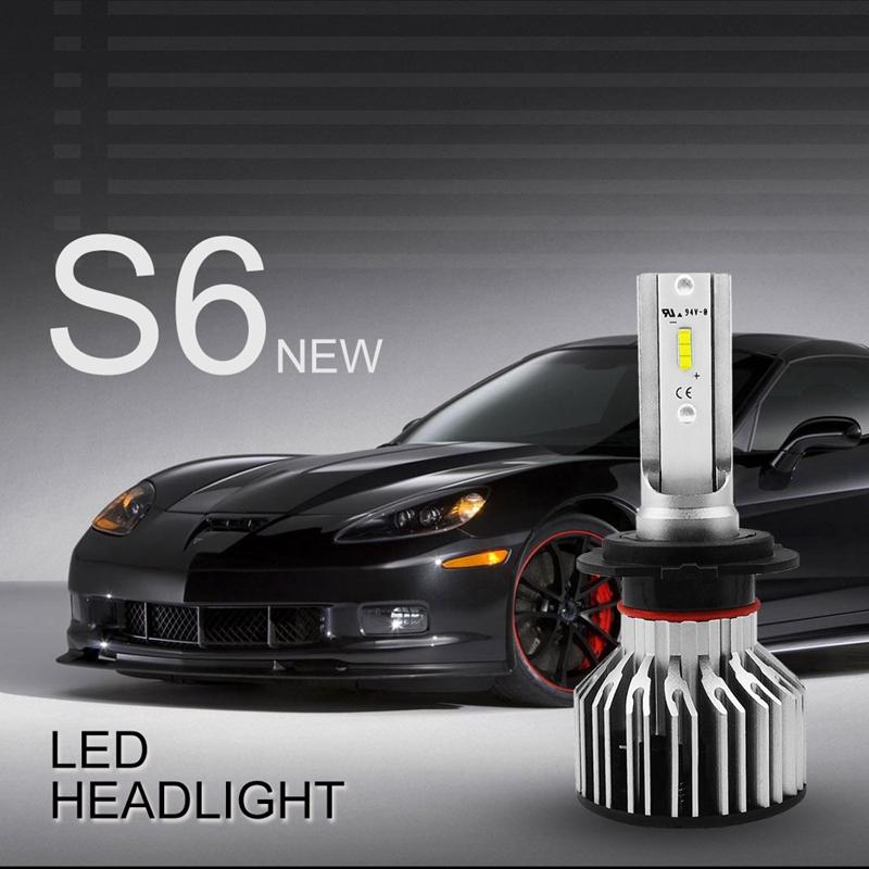 

Car Headlights 1 Pair S6 H7 6000K 60W 7600LM LED Headlight Bulbs Fog Light