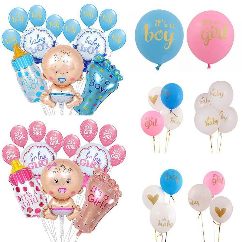 

Party Decoration Baby Shower Foil Balloons Birthday Decorations Its A Boy Girl Gender Reveal Supplies Latex Balloon