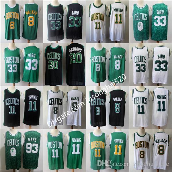

Mens 2021 High Quality City Kyrie Irving 11 Jayson 0 Tatum Jaylen 7 Brown Gordon 8 Hayward Larry 33 93 Bird Stock Basketball Jerseys