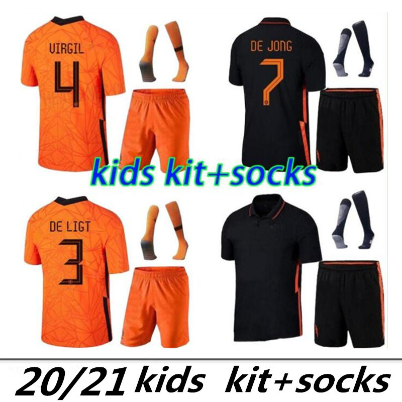 

21 22 Netherlands Kids Kit DE LIGT Cruyff Soccer Jersey MEMPHIS Holland Klaassen Gullit 2021 WIJNALDUM PROMES DE JONG VIRGIL VAN DE BEEK