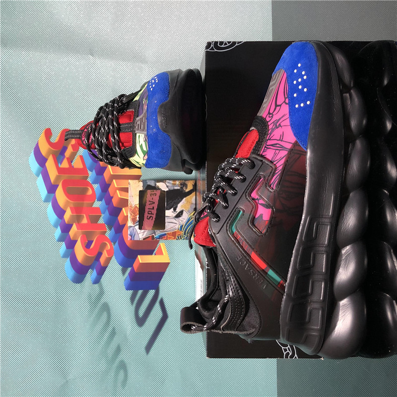 

2021Top Quality Mens Womens Versace Chain Reaction Training Casual Shoes Men Women Fashion Designer Classic Soft Leather utdoor Breathable Trainers Sneakers, Customize