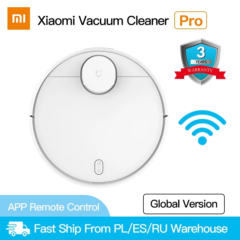 

Xiaomi Mi Robot Vacuum Cleaner Pro for Home MIJIA Dust Sterilize Automatic Sweeping Charge Smart Planned WIFI APP Remote Control
