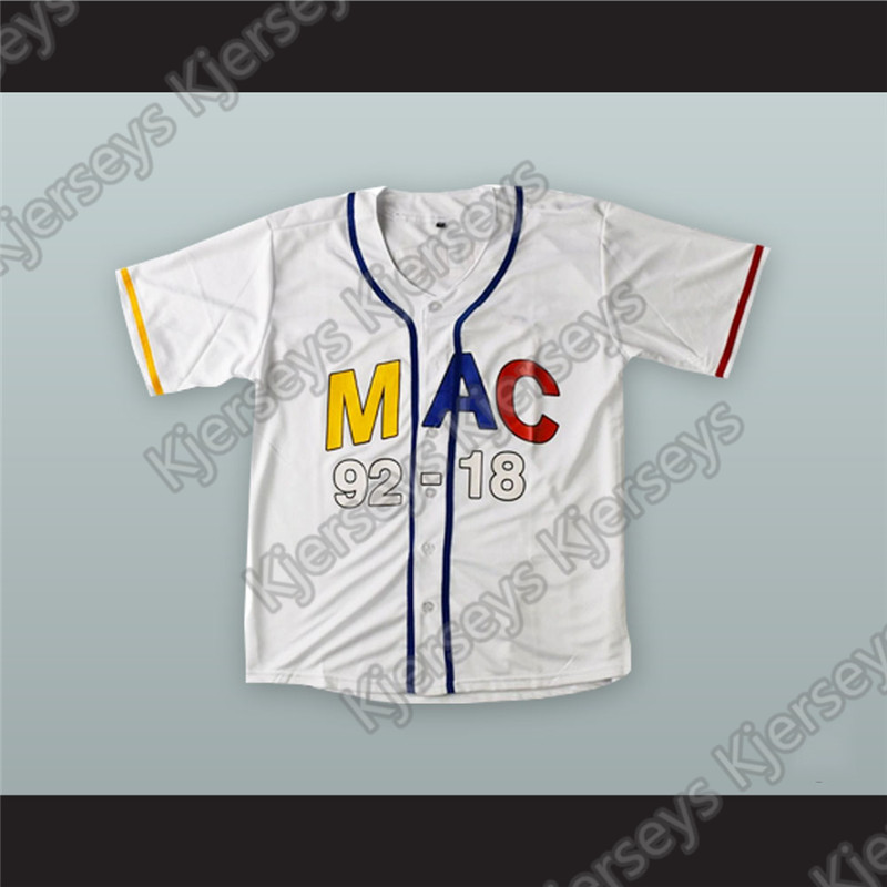 

YOUTH Mac Miller Vintage Baseball white top quality All Stitched Men women size S-4XL, Blue;black